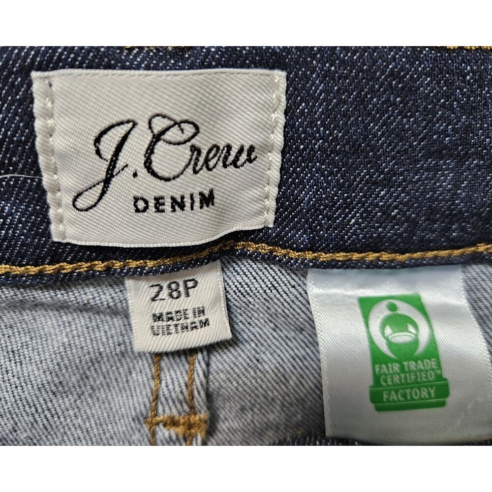 J. CREW Women's Petite 28 28P Vintage Straight Jeans Dark Blue 28 X 25.5 - Picture 3 of 8